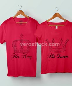 Her King His Queen Couple Tshirt size S to 5XL - veroattack.com