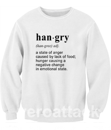 hangry - a state of anger