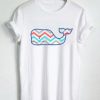 Chevron Whale T Shirt Size S,M,L,XL,2XL,3XL