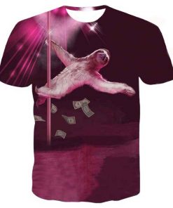Slothzilla dancing full print graphic shirt