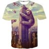 Slothzilla new york empire full print graphic shirt