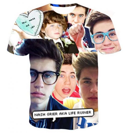 nash grier collage full print graphic shirt
