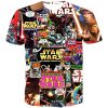 star wars collage full print graphic shirt