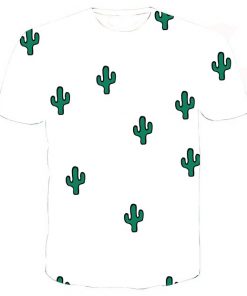 little cactus collage full print graphic shirt