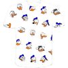 donald duck face collage full print graphic shirt
