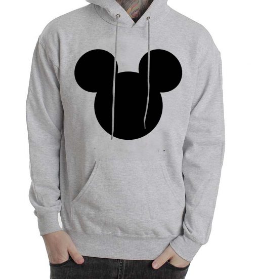 mickey mouse face grey color Hoodies