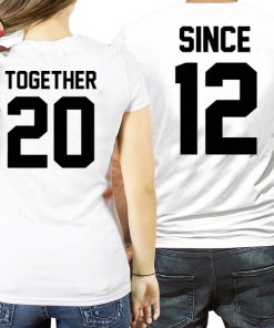 since 12 together 20 Couple Tshirt Size S,M,L,XL,2XL,3XL