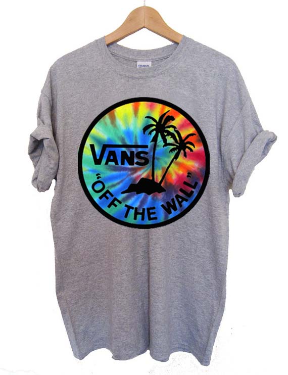 tie dye shirt vans