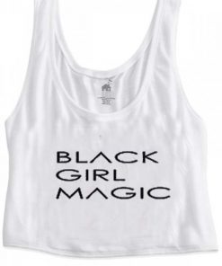 black girl magic crop top graphic print tee for women