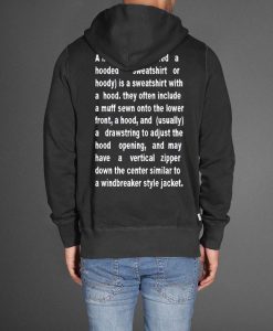 hooded sweatshirt or hoody black color 