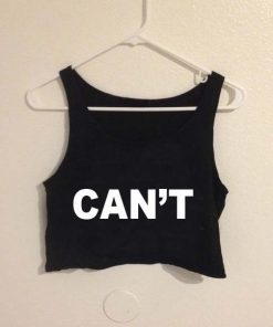 CAN'T crop top graphic print tee for women