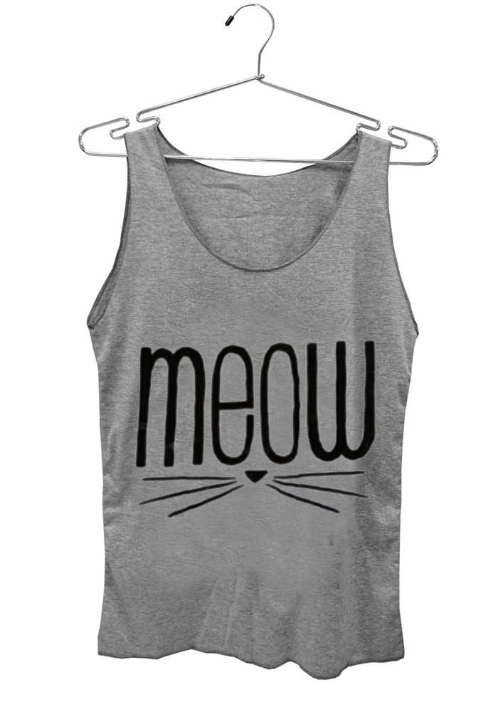 meow cute Adult tank top men and women