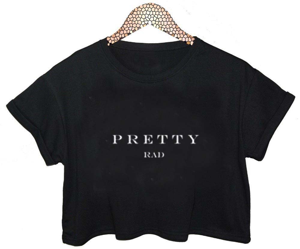 pretty rad crop shirt graphic print tee for women