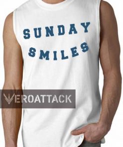 sunday smiles sleeveless shirt men size S-2XL