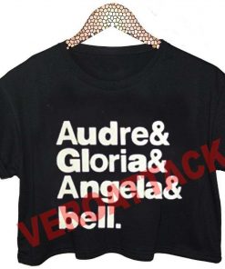 audre gloria angela and bell crop shirt graphic print tee for women