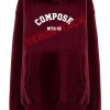compose with me maroon color Hoodies