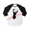 deer christmas raglan unisex tee shirt for adult men and women