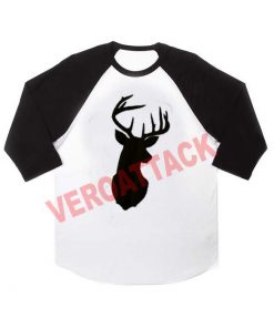 deer christmas raglan unisex tee shirt for adult men and women