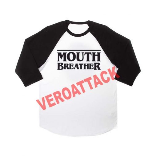 mouth breather raglan unisex tee shirt for adult men and women