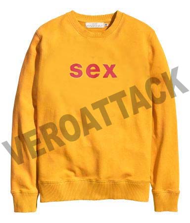 SEX yellow Unisex Sweatshirts