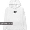 love white color Hoodie