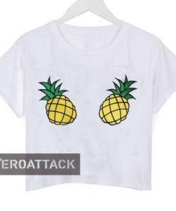 pineapples cute crop shirt graphic print tee for women