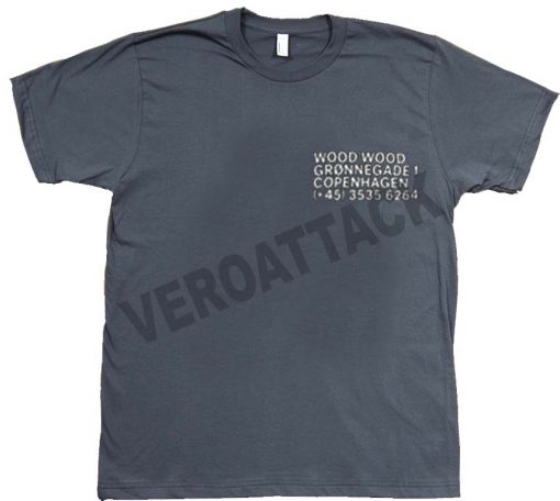 wood wood gronnegade dark grey color T Shirt Size S,M,L,XL,2XL,3XL