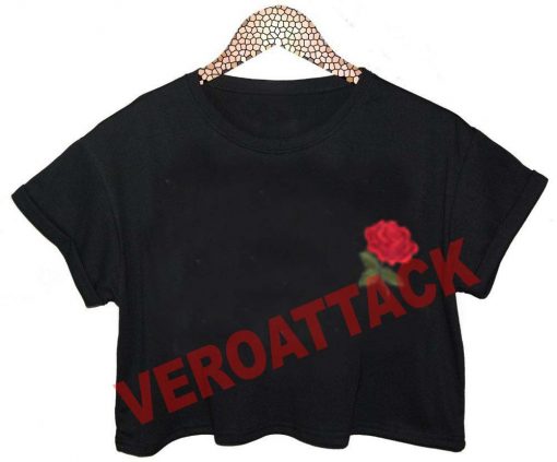roses crop shirt graphic print tee for women