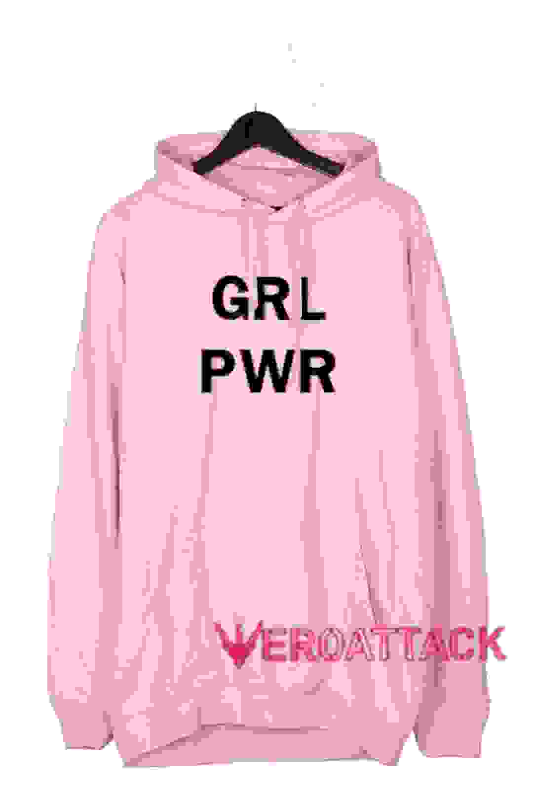 Girl Power Light Pink Color Hoodie