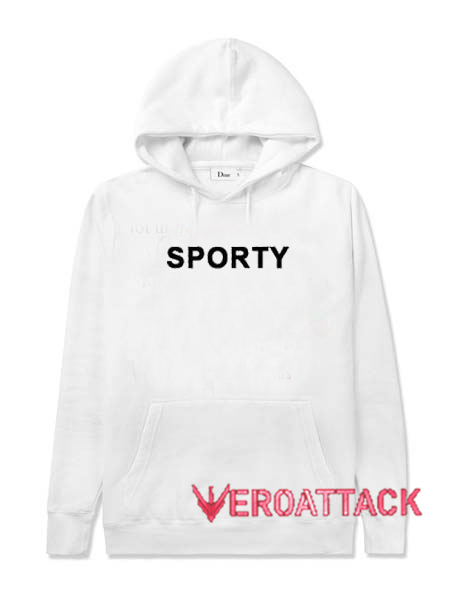Sporty White Color Hoodie