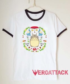 Totoro Art unisex ringer tshirt