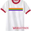 Striped Rainbow unisex ringer tshirt
