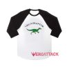Velociraptor raglan unisex tee shirt for adult men and women