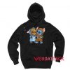 Stitch And Baby Groot Black Color Hoodie