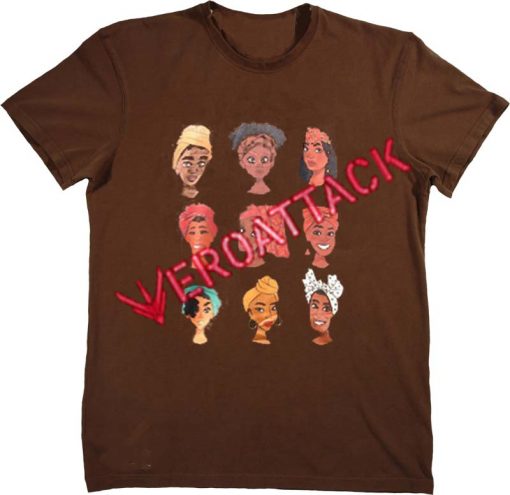 Bandana Black Girl Collage Brown T Shirt Size S,M,L,XL,2XL,3XL