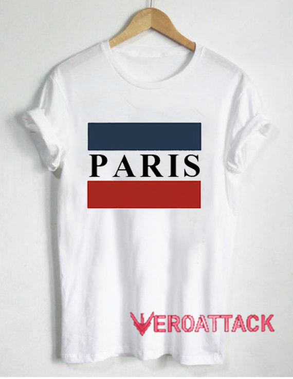 Paris Striped Flag T Shirt Size XS,S,M,L,XL,2XL,3XL