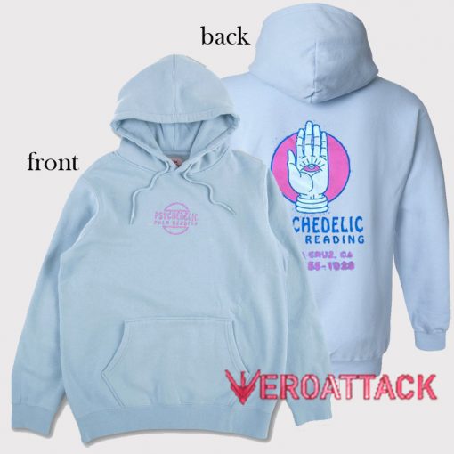 Psychedelic Palm Reading Hoodie Light Blue