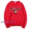 Mickey Mouse World Famous Red Unisex Sweatshirts