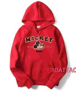Mickey Mouse World Famous Red color Hoodies
