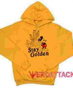 Stay Golden Mickey Mouse Gold Yellow color Hoodies
