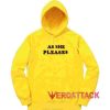 As She Pleases Yellow color Hoodies