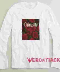 Chingona Red Rose Long sleeve T Shirt