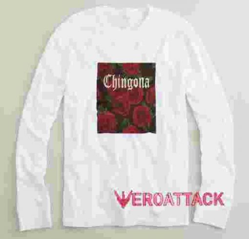 Chingona Red Rose Long sleeve T Shirt