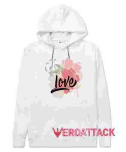 Love Calligraphy White hoodie