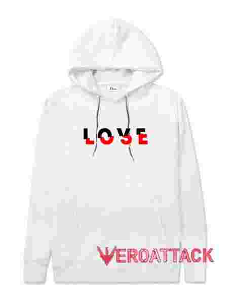 Love Lose White hoodie