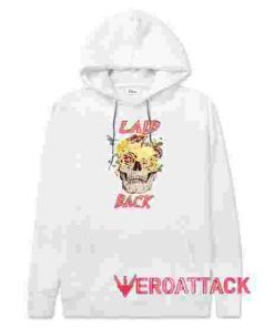 Laid Back Floral Skull White color Hoodies