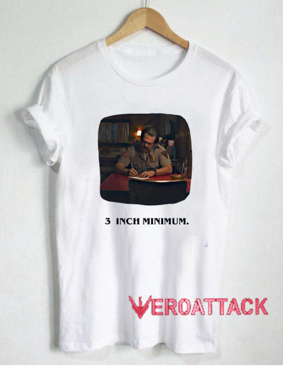 Jim Hopper Stranger Things 3 Inches Minimum T Shirt Size Xs S M