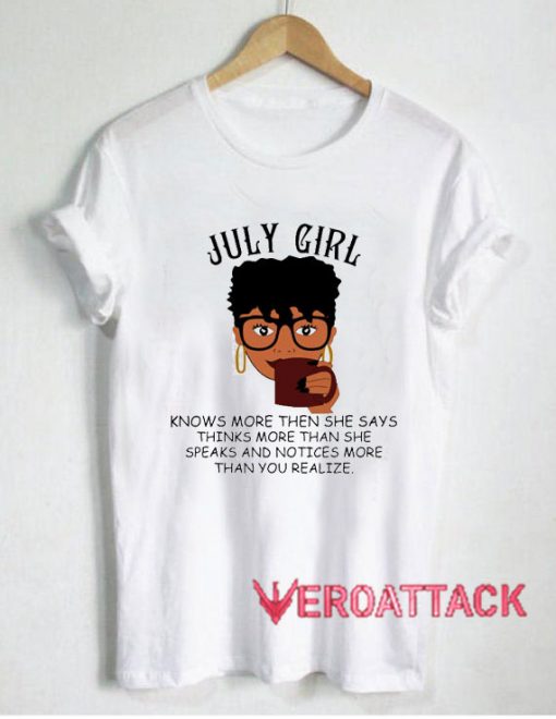 July Girl Black Women American T Shirt