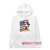 American Flag Mickey Mouse White Hoodies