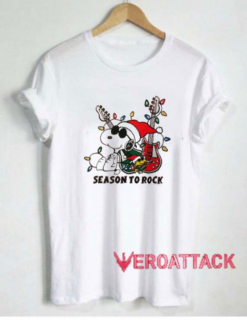 Snoopy Season To Rock Tshirt.